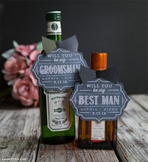 wedding photo - Will You Be My Groomsman Gift Tags or Card