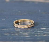 wedding photo - Diamond eternity ring , unique eternity ring , stackable diamond ring , eternity ring gold , eternity diamond ring , thin diamond ring