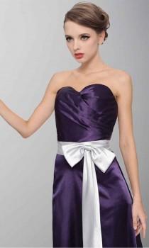 wedding photo -  Purple Strapless Sweetheart Satin Long Bridesmaid Dress KSP151 [KSP151] - £83.00 : Cheap Prom Dresses Uk, Bridesmaid Dresses, 2014 Prom & Evening Dresses, Look for 