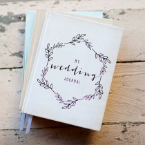 wedding photo -  Wedding Journal, Notebook, Wedding Planner - Personalized, Customized, bridal shower guest book, custom design, calligraphy, keepsake