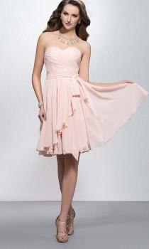 wedding photo -  Light Pink Sweetheart Ruffled Short Bridesmaid Dresses KSP390 [KSP390] - £77.00 : Cheap Prom Dresses Uk, Bridesmaid Dresses, 2014 Prom & Evening Dresses, Look for cheap elegant prom dresses 2014, cocktail gowns, or dresses for special occasions? kissprom.