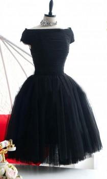 wedding photo -  Vintage Off The Shoulder Little Black Dress KSP352- £88.00 : Cheap Prom Dresses Uk, Bridesmaid Dresses, 2014 Prom & Evening Dresses, Look for cheap elegant prom dresses 2014, cocktail gowns, or dresses for special occasions? kissprom.co.uk offers various 