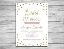 wedding photo - Glitter Bridal Shower Invitation (Printable)
