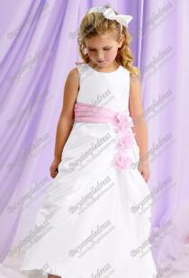 wedding photo -  Taffeta Flower Dress By Jordan Sweet Beginnings Collection L121