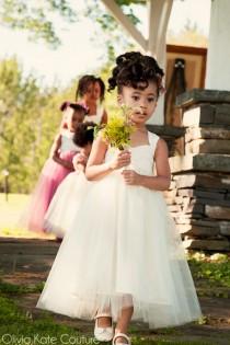 wedding photo - Ivory Tutu Dress Flower Girl