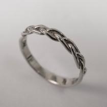 wedding photo - Braided Ring No.4 - Platinum Ring , Wedding Band , Platinum Band , celtic ring, wedding band, mens band, Platinum braided ring
