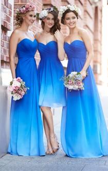 wedding photo -  Sorella Vita Blue Ombre Bridesmaid Dress Style 8404OM