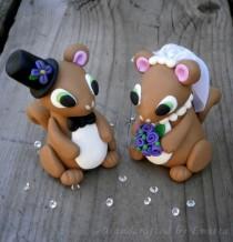 wedding photo - Custom Squirrel Wedding topper