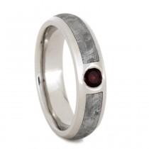 wedding photo -  Palladium Engagement Ring with Mozambique Garnet