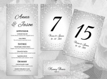 wedding photo -  DIY Printable Wedding Table Package Deal Templates | Editable MS Word file | Instant Download | Silver Diamond Shower