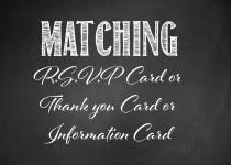 wedding photo - Matching Listing for Thank you card, RSVP Card or information card