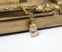 wedding photo -  Tiny owl necklace, Owl Necklace, Gold filled, Owl Necklace, Silver Owl Jewelry, Sterling Silver, Animal necklace, Birthday gift.