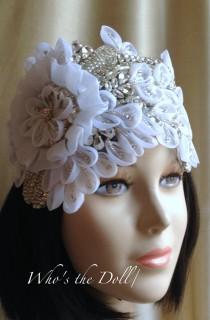 wedding photo - Rhinestone Bridal headpiece/Beaded headpiece/Vintage style headpiece/Statement piece/Downton Abbey style headpiece/High Quality headpiece