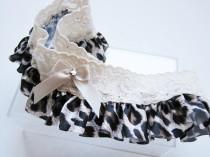 wedding photo - Wedding Garter: Leopard Print Garter