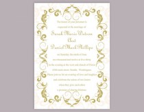 wedding photo -  DIY Wedding Invitation Template Editable Word File Instant Download Printable Green Invitation Olive Wedding Invitation Elegant Invitations