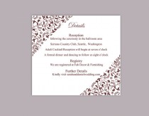 wedding photo -  DIY Wedding Details Card Template Editable Text Word File Download Printable Details Card Elegant Details Card Template Enclosure Cards