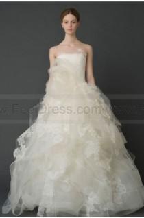 wedding photo -  Grecian Sleeveless Tulle Strapless Princess Zipper Floor-length Wedding Dresses