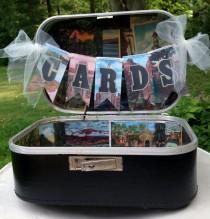 wedding photo - Wedding Card Holder-VintageTrain Case