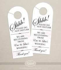 wedding photo - Set of 10 - Classic Swirl Door Hanger for Wedding Hotel Welcome Bag - Do Not Disturb