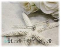 wedding photo -  Glamorous rhinestone wedding hair pins | set of 3 | bobby pins, hair accessories