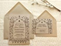 wedding photo - Once Upon a Time Kraft Garden Wedding Invitations - Fantasy Wedding - Castle Wedding - Fairytale Wedding - Nature Wedding