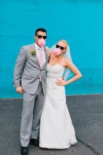 wedding photo - Coral Wedding with a Flower Ceremony Backdrop 