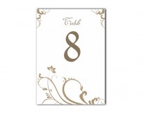 wedding photo -  Table Numbers Wedding Table Numbers Printable Table Cards Download Elegant Table Numbers Floral Gold Table Numbers Digital (Set 1-20)