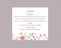 wedding photo -  DIY Wedding Details Card Template Editable Word File Instant Download Printable Details Card Colorful Details Card Floral Information Cards