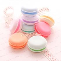 wedding photo - Handmade Light-Weight Clay Fake Macaron (Colourful Filling) - 7pc 