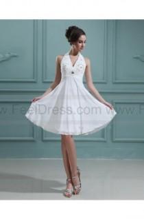 wedding photo -  Halter Beaded Chiffon White 2013 Wedding Dress