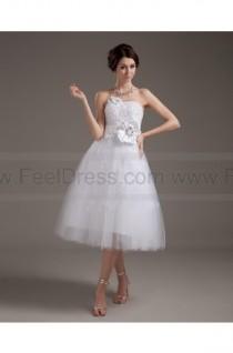 wedding photo -  Applique Beaded Flower Trimmed White 2013 Wedding Dress