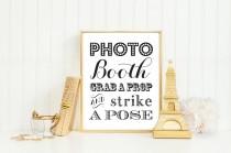 wedding photo - Photo Booth Prop Sign Printable Wedding New Years Eve INSTANT DOWNLOAD Photobooth 8x10 DIY