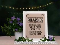 wedding photo - Wedding photobooth sign. Strike a pose. Rustic wedding sign. Wedding reception decor. DIY Kraft paper printable wedding shower decorations.