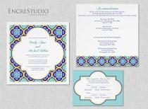 wedding photo - Printable Spanish Tiles Wedding Invitation