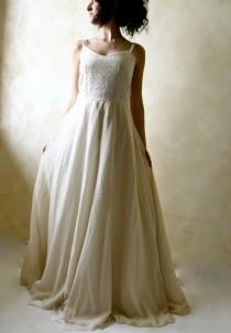 wedding photo - Wedding Dress, Rustic wedding dress, wedding gown, ball gown, bridal gown, boho wedding dress, aline dress, alternative wedding dress