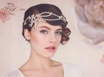 wedding photo - Bridal headpiece, wedding headpiece, statement headpiece, bridal crystal headpiece, The Norma Flapper Bridal Headpiece #140