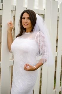 wedding photo - Pure White Basic Wedding Veil