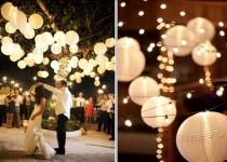 wedding photo - 12pcs White Lights for Paper Lanterns & Balloons Wedding and Special Events
