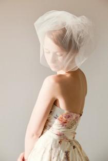 wedding photo - Touch of Sweetness - Double Layered Light Pink Blusher Veil