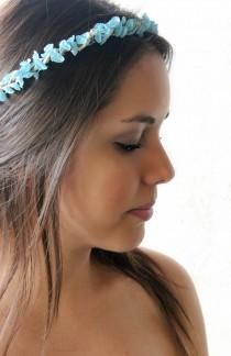 wedding photo - Lilly of the Valley Floral Crown, Flower crown, Something Blue, Flower hair Crown, Wedding, Bohemian, Bridal Headpiece