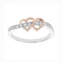 wedding photo - MODERN BRIDE Diamond-Accent 10K White and Rose Gold Promise Ring