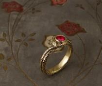wedding photo - Coiled Snake Ruby Solitaire - Made to Order