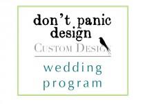 wedding photo - Custom Wedding Program