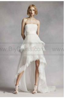 wedding photo -  NEW! White by Vera Wang High Low Tiered Wedding Dress VW351281