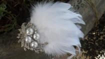 wedding photo - Feather Fascinator, Wedding Hair Piece