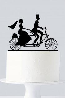 wedding photo - Bicycle Cake Topper, Cycle Cake Topper A955