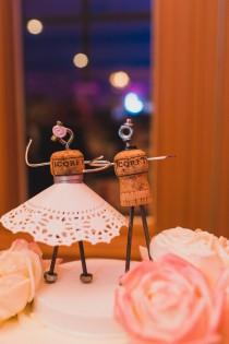 wedding photo - Champagne Cork Cake Topper (Weddings, Engagement Parties, Bridal Showers, Rehearsal Dinners, etc!)