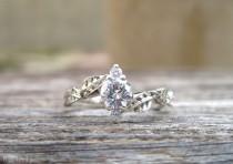 wedding photo - Leaf Engagement Ring, Leaves Engagement Ring, Diamond Leaf Ring, Diamond Leaf Engagement Ring, Diamond Leaves Ring, Leaf Ring, Leaves Ring