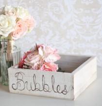 wedding photo - Wedding Bubbles Holder Rustic Tray (item P10151)