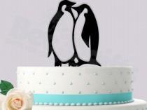 wedding photo - Penguins Cake Topper
